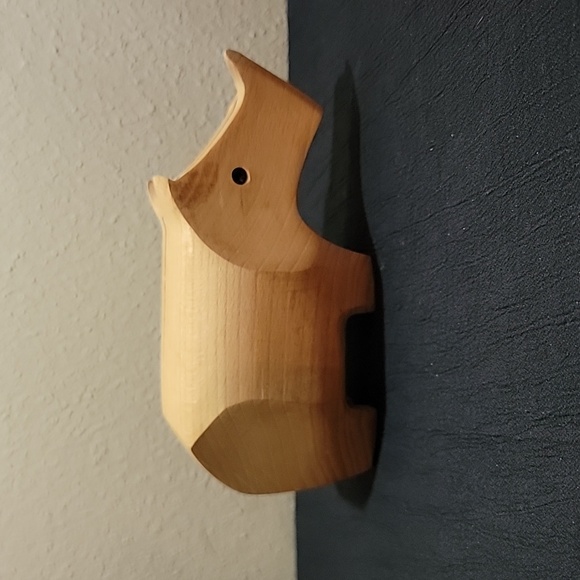 Rare Karl Zahn Areaware Hinged Rhyno Wood Art Trinket Box. - Picture 1 of 7